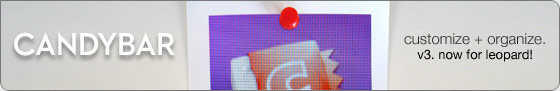 CandyBar 3�BLeopard �X�^�C���ŃA�C�R�����Ǘ��^�ύX
