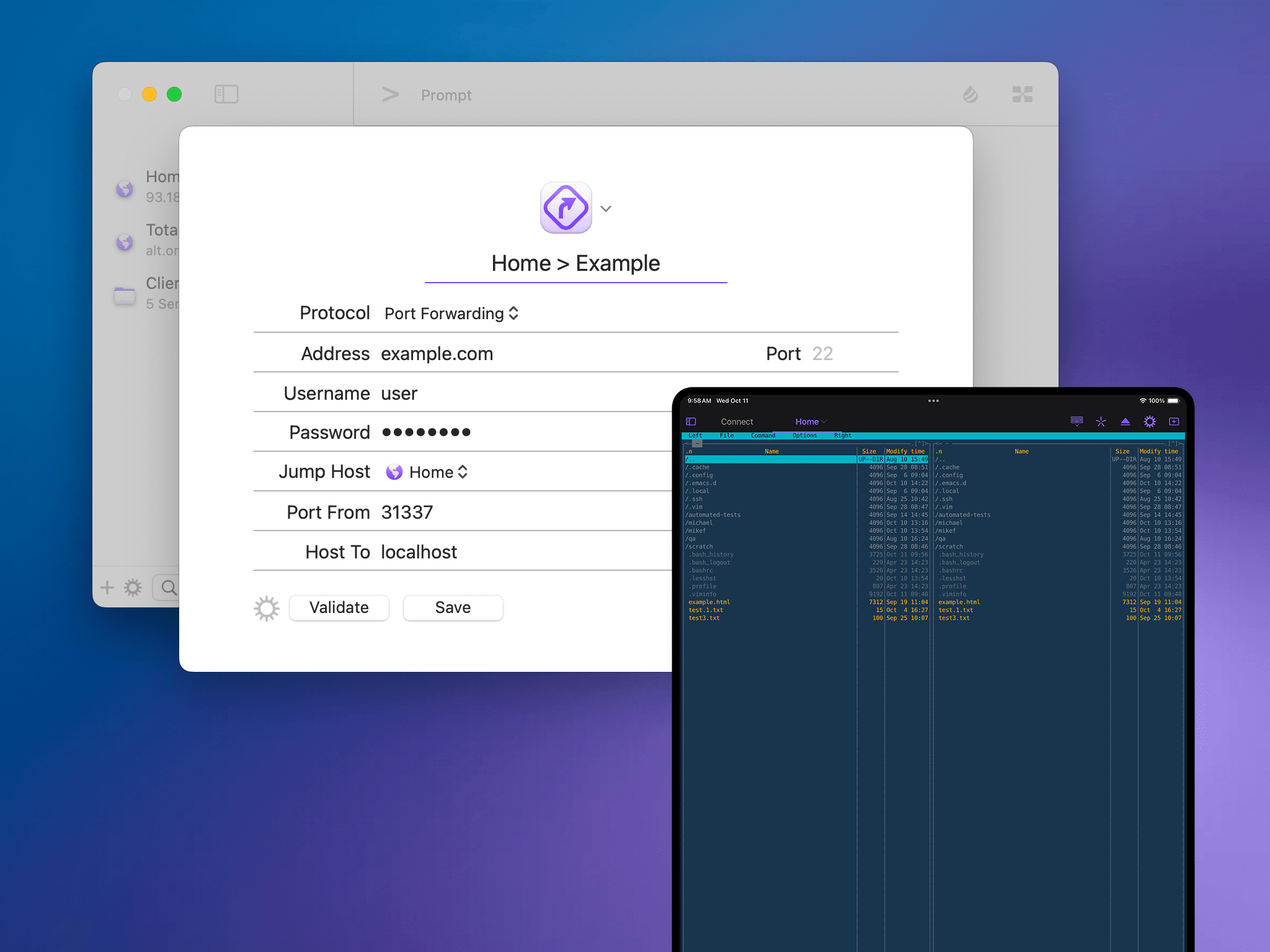 Screenshots from Prompt 3 for macOS, iPhone, and iPad